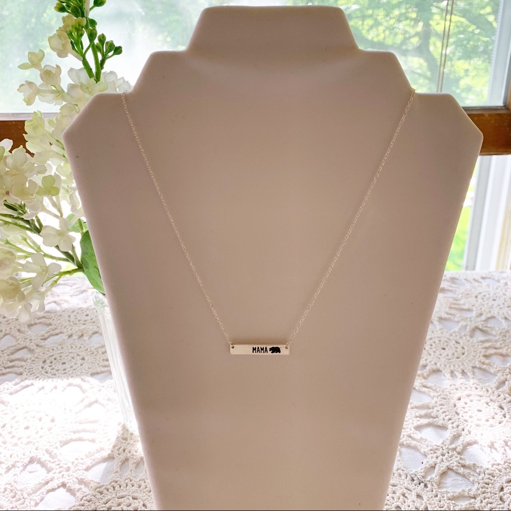 Mama Bear π» Dainty Silver Necklace - Picture 8 of 8